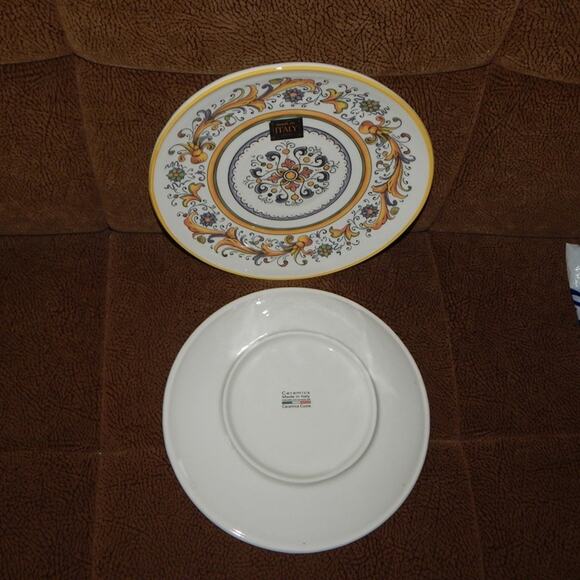 Ceramica Cuore Hand Painted Ceramic Dinner Plate 11” Made in Italy Set of 2 NEW - Picture 4 of 4